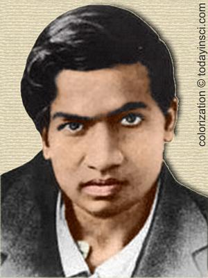 Srinivasa Ramanujan - colorization © todayinsci.com