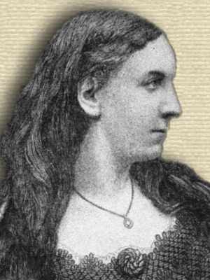Marie Louise de la Ramée, head and shoulders, facing right