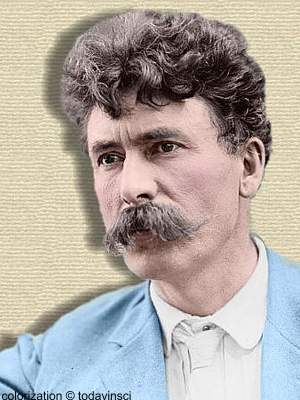 Photo of Ernest Seaton. Colorization © todayinsci.com