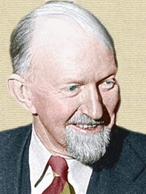 Photo of George Gaylord Simpson - profile - colorization © todayinsci