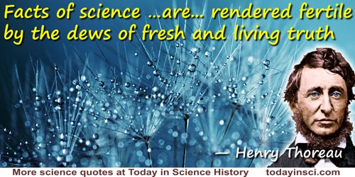 Henry Thoreau quote Dews of fresh and living truth