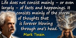 Mark Twain quote: Life does not consist mainly