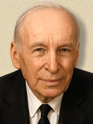 Photo of John H Van Vleck, head and shoulders, face forward. Original b/w colorized with sora A.I. (251128).