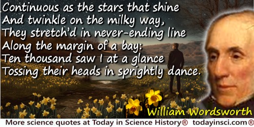William Wordsworth quote: And twinkle on the milky way